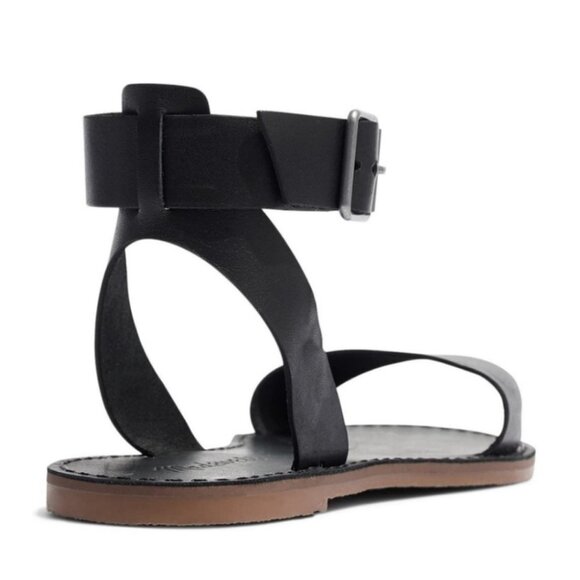 Madewell Black Leather Boardwalk Ankle Strap Gladiator Sandals 7.5 - Picture 11 of 11